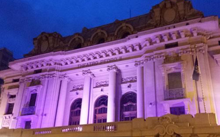 Teatro Pedro II Ilumina Fachada Em Homenagem Ao Janeiro Roxo Revide