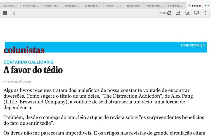 Da capacidade de se entediar