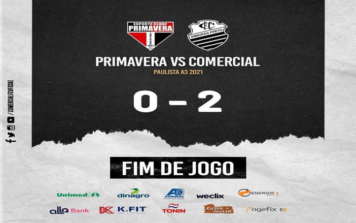 Comercial estreia no Campeonato Paulista com vitória sobre o Primavera