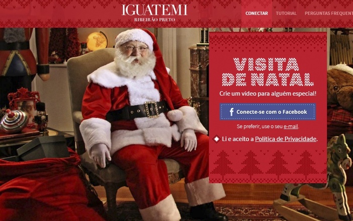 Iguatemi oferece aplicativo de visita virtual do Papai Noel