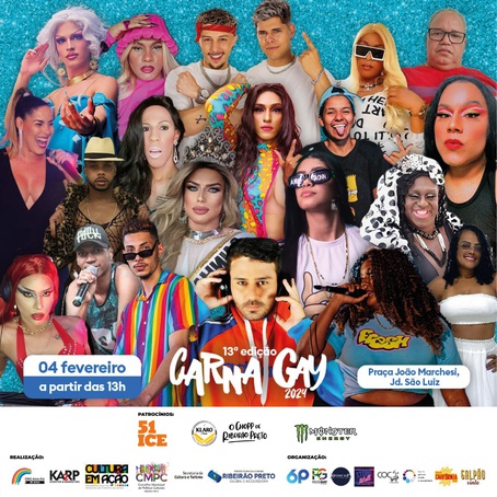 Carna Gay 2024 reunirá 21 artistas e prestação de serviços para a comunidade