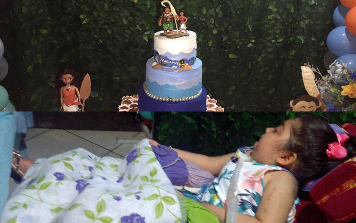 Criança com microcefalia e anóxia ganha festa de aniversário em Ribeirão Preto