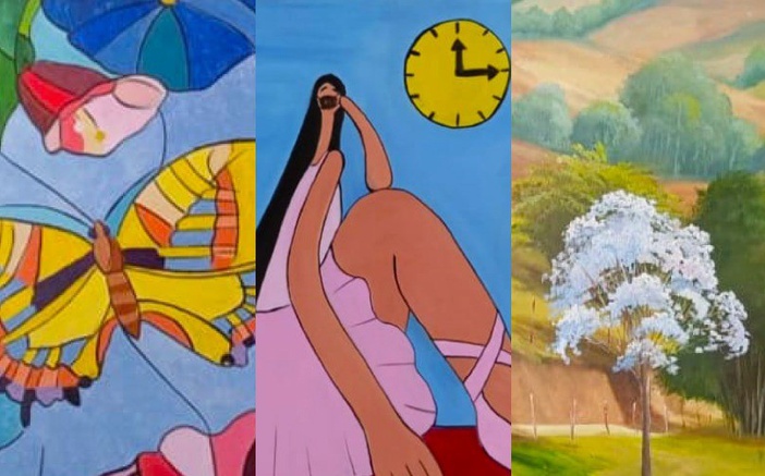 Exposição coletiva "Jovens Talentos" traz artes de alunos da Instituição Aparecido Savegnago