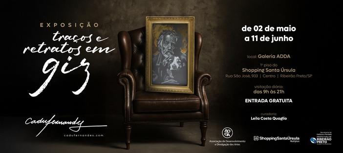 Exposição “Traços e Retratos em Giz” transforma efemeridade em arte na Galeria ADDA