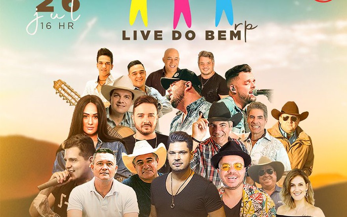Terceira edição da Live do Bem RP será neste domingo, 26