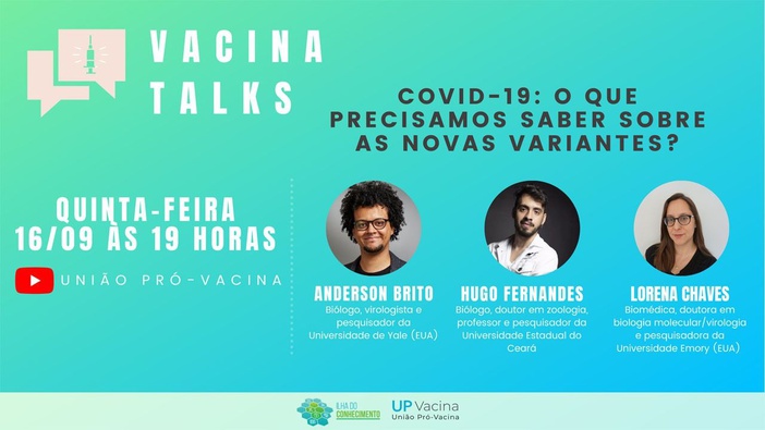 União Pró-Vacina e Ilha do Conhecimento promovem nova edição do “Vacina Talks”