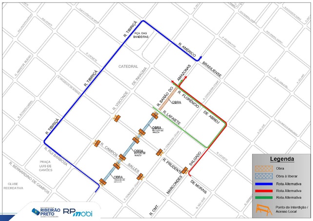 Novo trecho da rua Barão do Amazonas é interditado