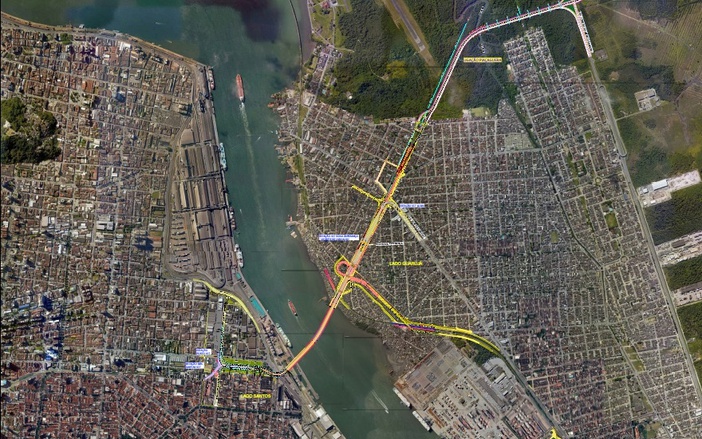 Primeiro túnel imerso do Brasil: veja como será a construção da ligação Santos e Guarujá