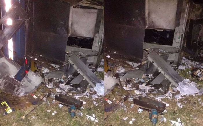 Carro-forte é destruído durante assalto na região de Ribeirão Preto
