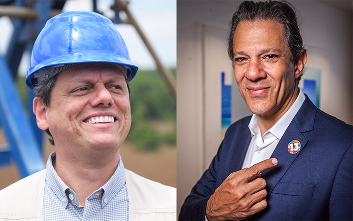 Tarcísio e Fernando Haddad disputarão o 2º turno para governador