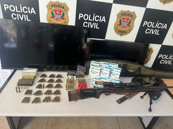 Polícia Civil apreende fuzil e munições em Ribeirão Preto