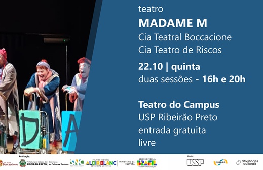 USP Ribeirão Preto recebe espetáculo teatral gratuito