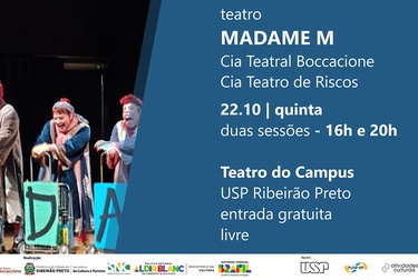 USP Ribeirão Preto recebe espetáculo teatral gratuito