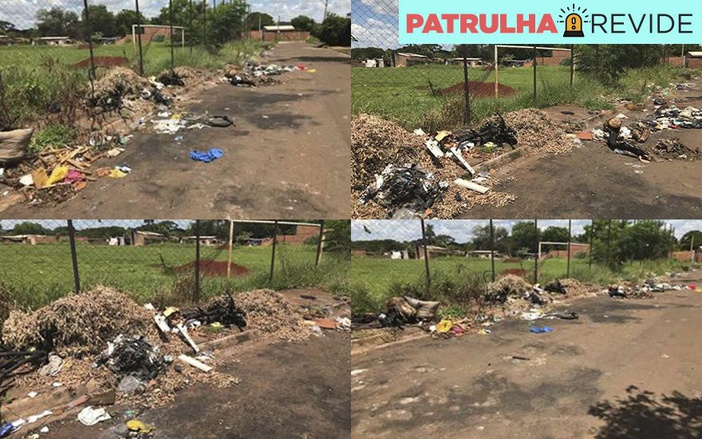 Patrulha Revide: rua Apeninos está tomada por lixo e entulho