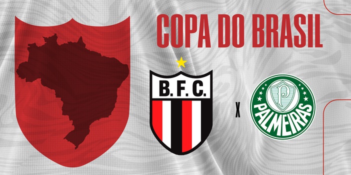 Botafogo irá enfrentar o Palmeiras na 3ª fase da Copa do Brasil