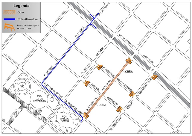 Rua Barão do Amazonas terá trecho interditado na terça-feira, 24
