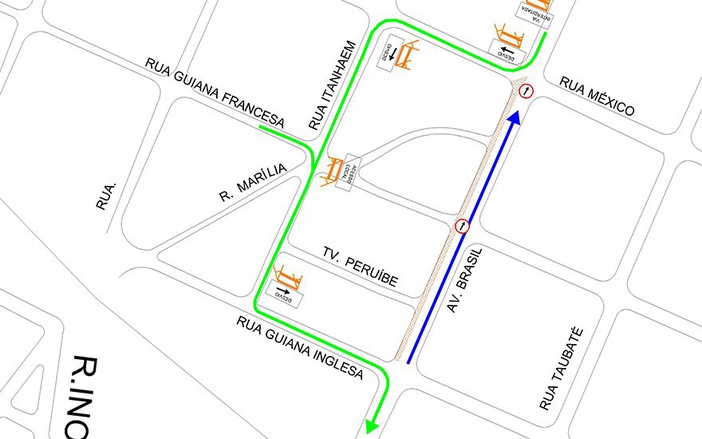 Transerp interdita trecho da avenida Brasil a partir desta sexta-feira, 30