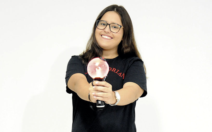 Luísa é fã e teve a chance de acompanhar os artistas de perto em um show realizado no Brasil 